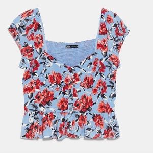 Zara floral crop top